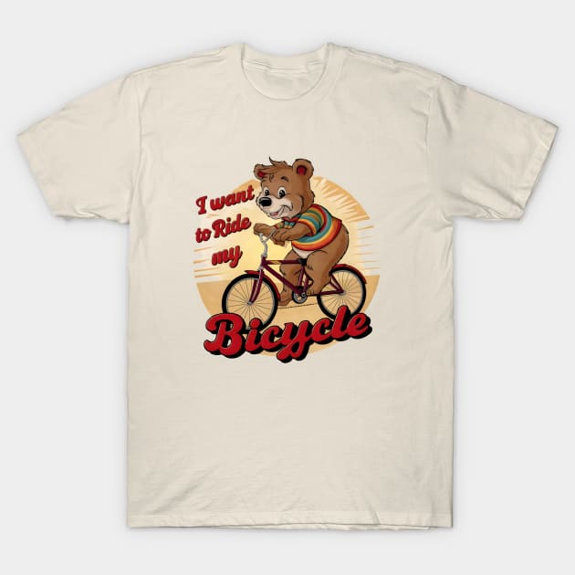 I want to ride my Bicycle T-Shirt by LENTEE